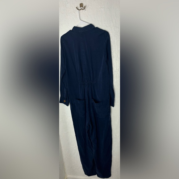 NWT Zara Blue Long Sleeve Utility Jumpsuit Size Medium - Picture 4 of 5